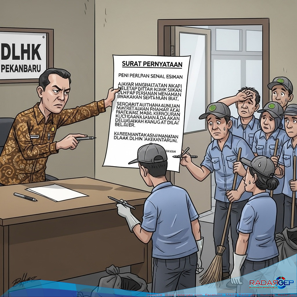 Dugaan Petugas Kebersihan DLHK Pekanbaru Diperas, Gaji Ditahan untuk Paksa Tanda Tangan Kontrak Ilegal
